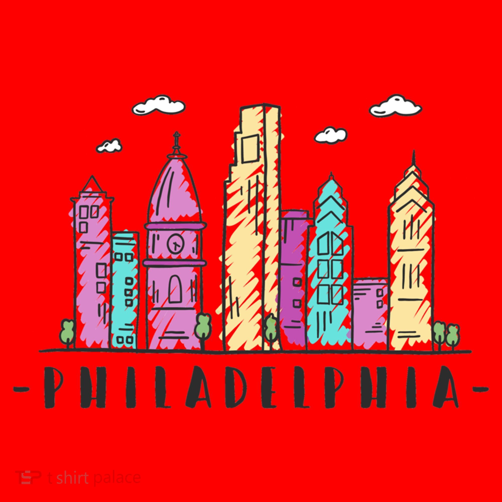 Philadelphia Skyline Pennsylvania Souvenir Gift Santa Hat