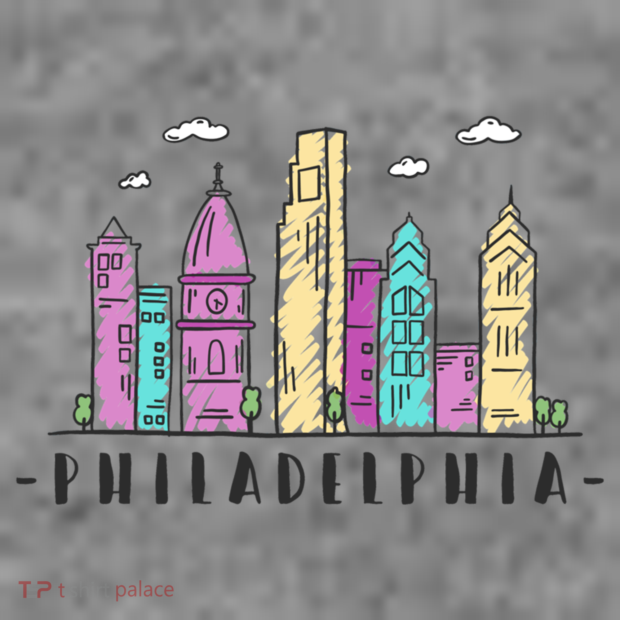 Philadelphia Skyline Pennsylvania Souvenir Gift Toddler Hoodie
