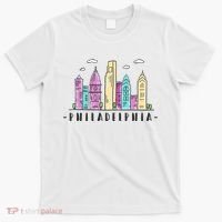 Philadelphia Skyline Pennsylvania Souvenir Gift T-Shirt thumb 0