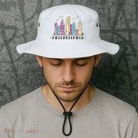 Philadelphia Skyline Pennsylvania Souvenir Gift Bucket Hat thumb 2