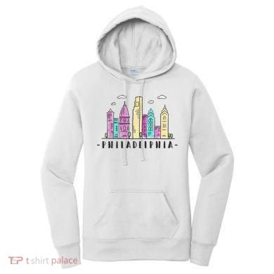 Philadelphia Skyline Pennsylvania Souvenir Gift Women's Hoodie