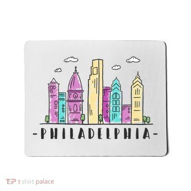 Philadelphia Skyline Pennsylvania Souvenir Gift Mousepad