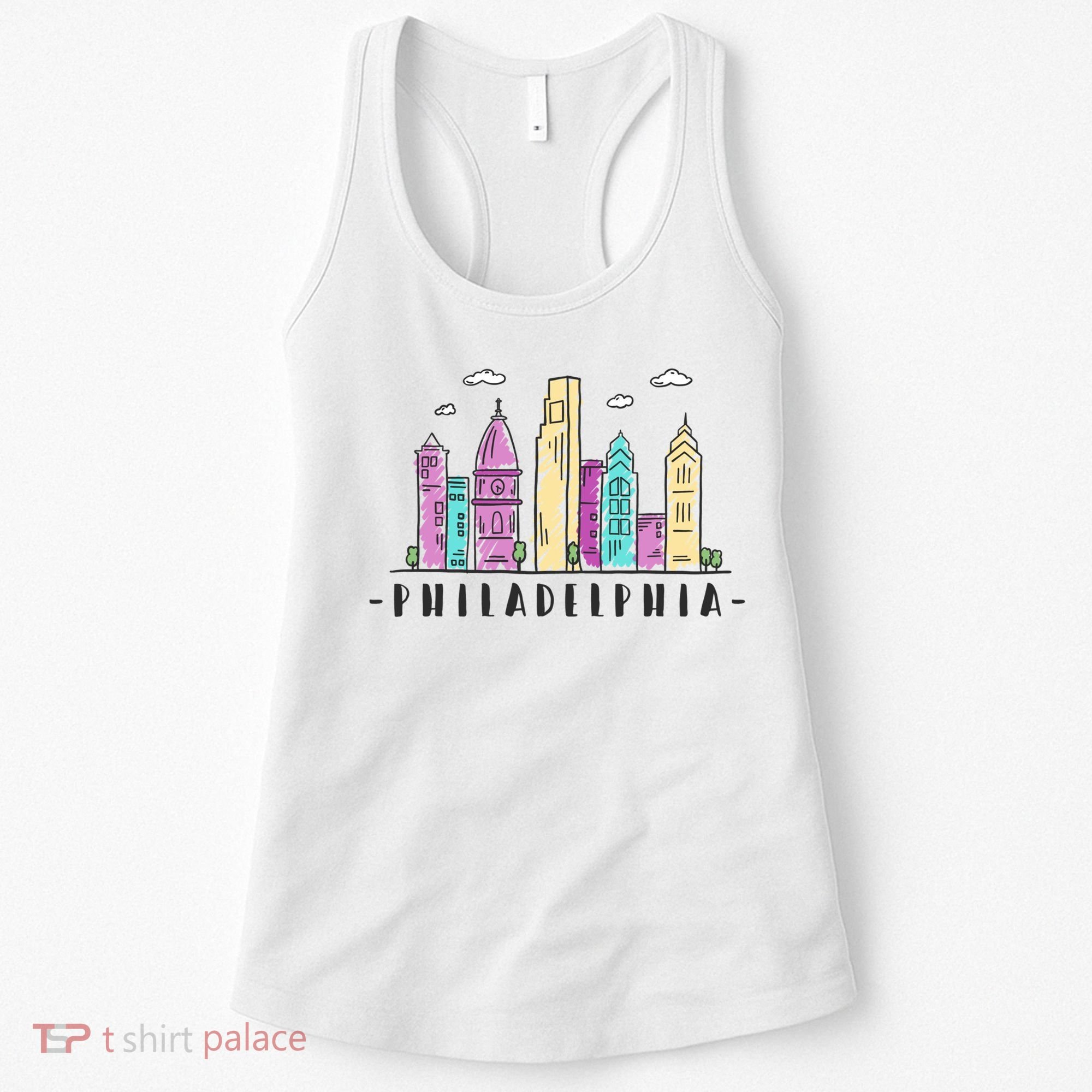 Philadelphia Skyline Pennsylvania Souvenir Gift Women's Tank Top