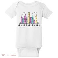 Philadelphia Skyline Pennsylvania Souvenir Gift Baby Bodysuit thumb 0