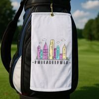 Philadelphia Skyline Pennsylvania Souvenir Gift Golf Towel thumb 2