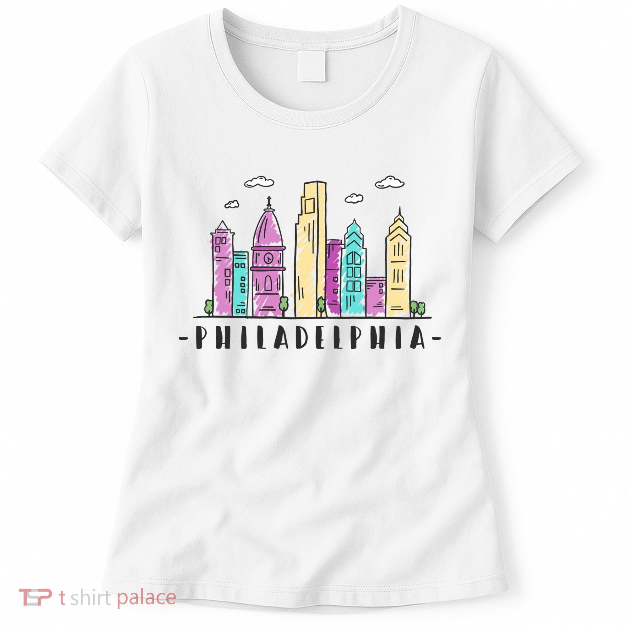 Philadelphia Skyline Pennsylvania Souvenir Gift Women's T-Shirt