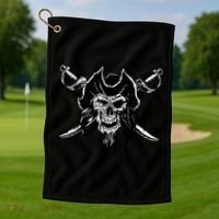 Pirate Skull Golf Towel thumb 1
