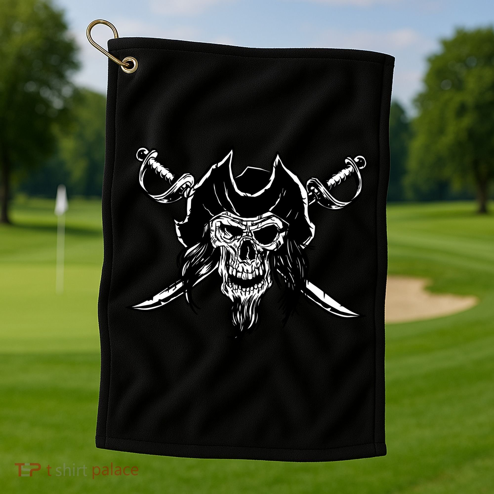Pirate Skull Golf Towel