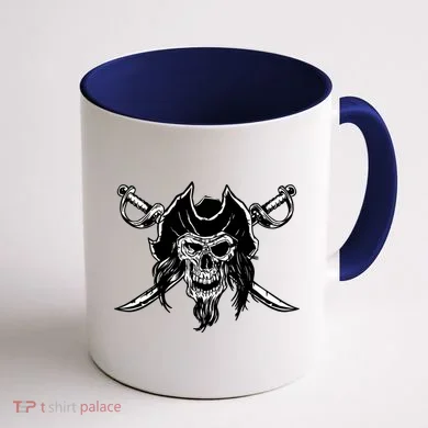 Pirate Skull Coffee Mug back