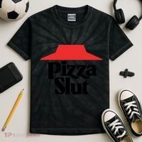 Pizza Slut Pizza Lover Kids Tie-Dye T-Shirt thumb 2