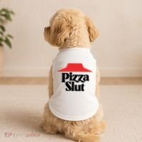 Pizza Slut Pizza Lover Doggie Tank thumb 2
