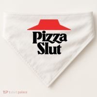 Pizza Slut Pizza Lover USA-Made Doggie Bandana thumb 0