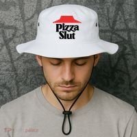 Pizza Slut Pizza Lover Bucket Hat thumb 2