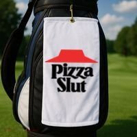 Pizza Slut Pizza Lover Golf Towel thumb 2