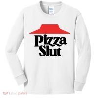 Pizza Slut Pizza Lover Kids Long Sleeve Shirt thumb 0
