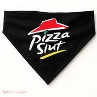 Pizza Slut Pepperoni Cheese Slice USA-Made Doggie Bandana thumb 0