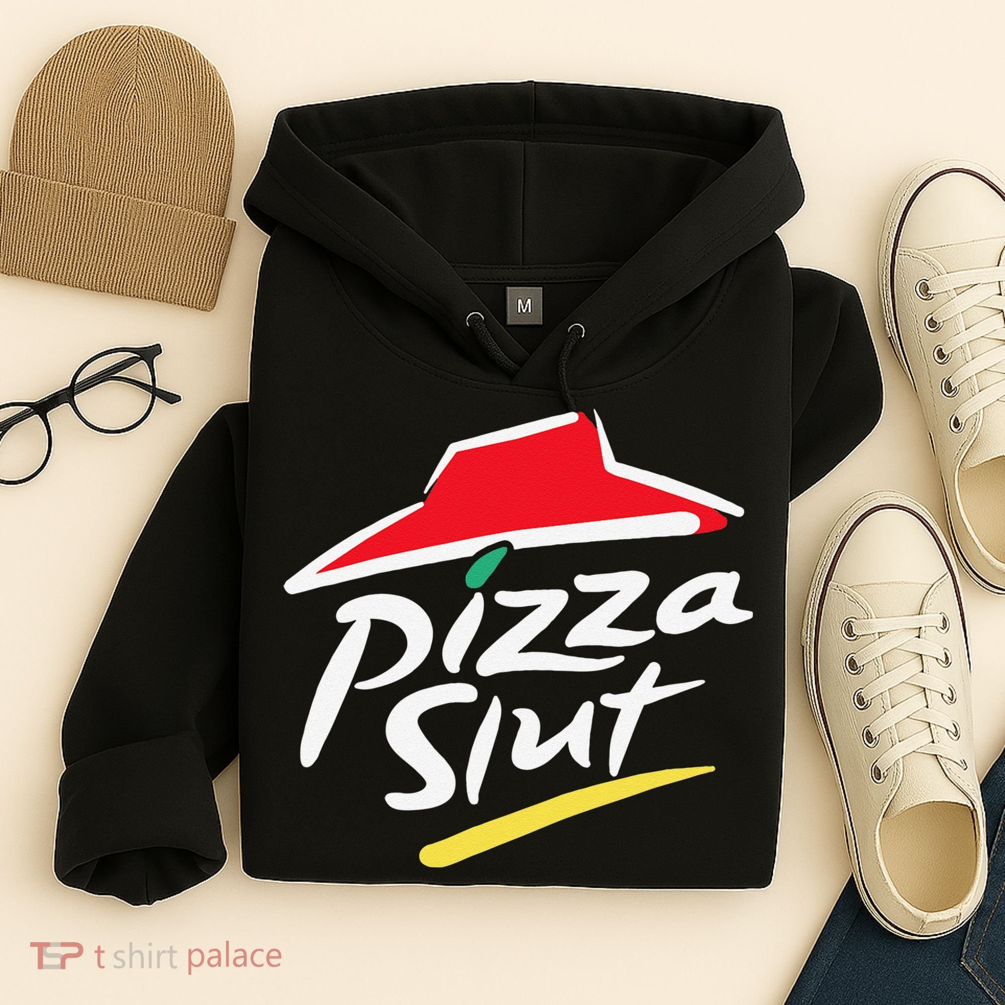 Pizza Slut Pepperoni Cheese Slice Hoodie