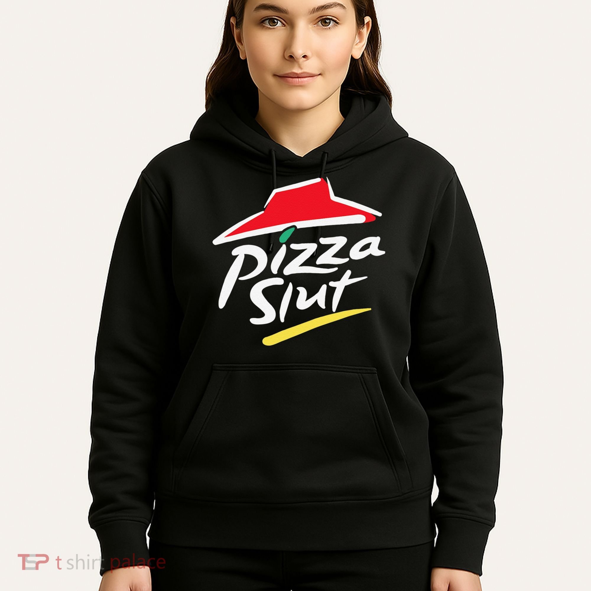 Pizza Slut Pepperoni Cheese Slice Hoodie
