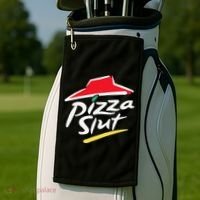 Pizza Slut Pepperoni Cheese Slice Golf Towel thumb 2