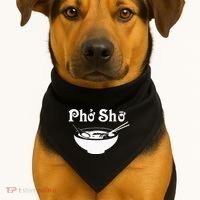 Pho Sho Present Foodie Soup Vietnamese Viet Asian Food Bow USA-Made Doggie Bandana thumb 1