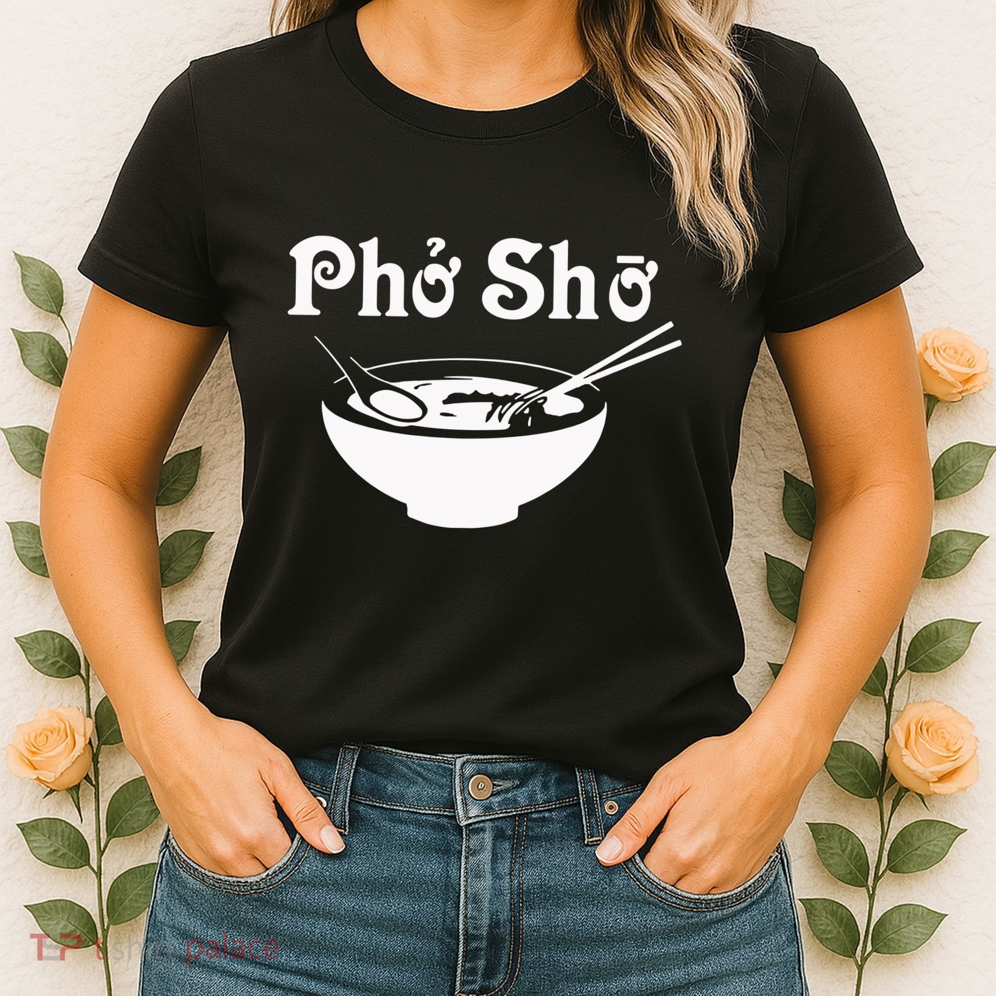 Pho Sho Present Foodie Soup Vietnamese Viet Asian Food Bow Women's T-Shirt