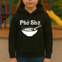 Pho Sho Present Foodie Soup Vietnamese Viet Asian Food Bow Kids Hoodie thumb 3