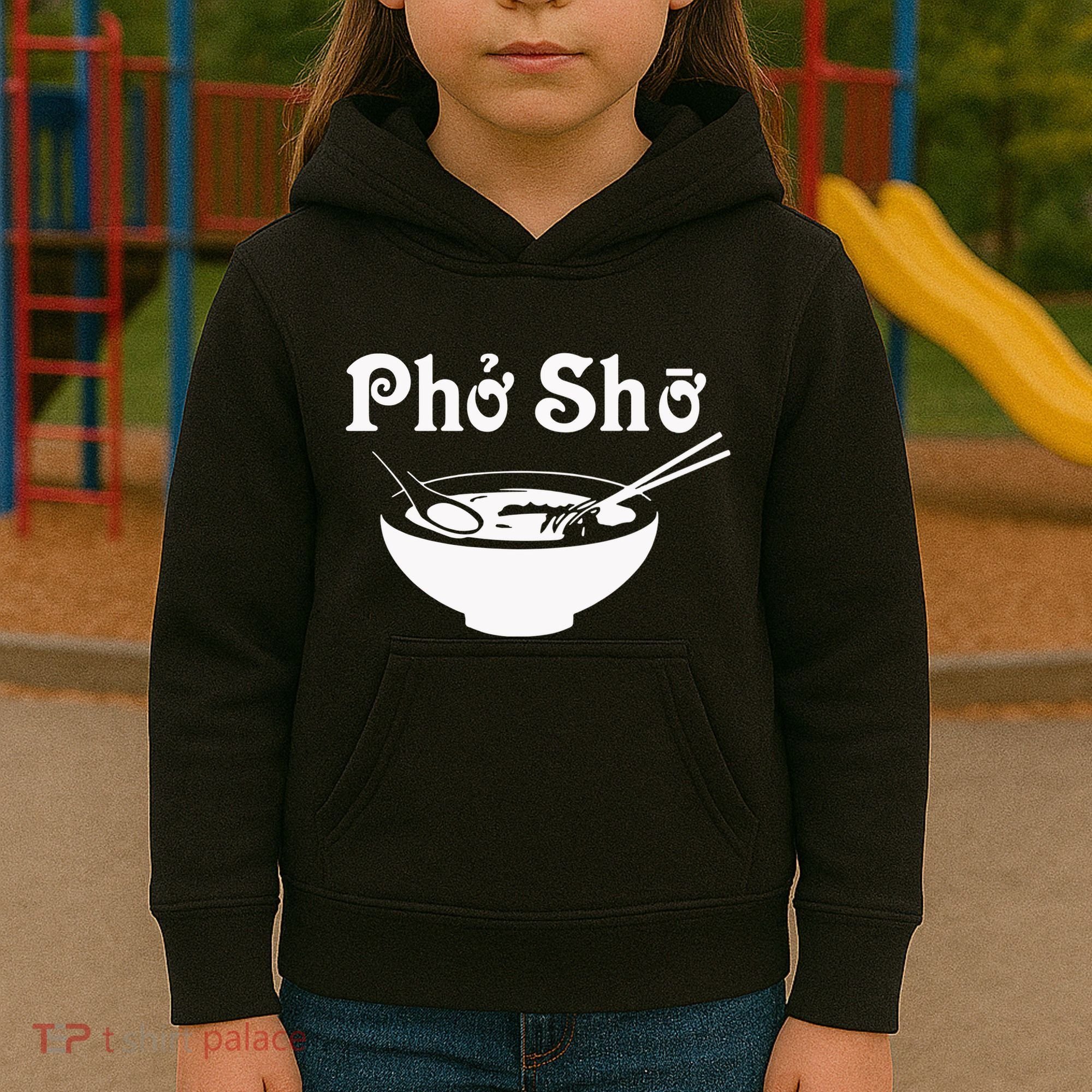 Pho Sho Present Foodie Soup Vietnamese Viet Asian Food Bow Kids Hoodie