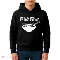 Pho Sho Present Foodie Soup Vietnamese Viet Asian Food Bow Kids Hoodie thumb 4
