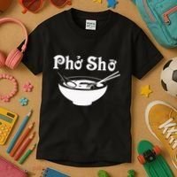 Pho Sho Present Foodie Soup Vietnamese Viet Asian Food Bow Kids T-Shirt thumb 3