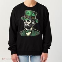 Patriotic St Patricks Day Irish Abraham Lincoln Funny Women's Sweatshirt thumb 0