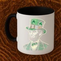 Patriotic St Patricks Day Irish Abraham Lincoln Funny Coffee Mug thumb 2