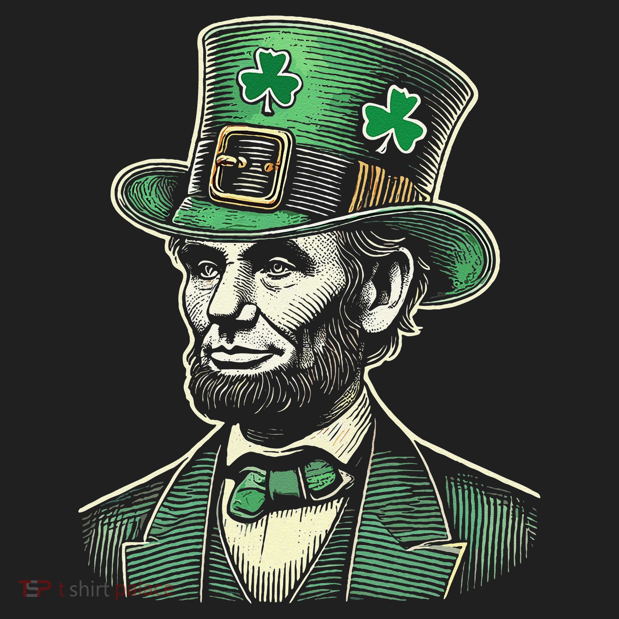 Patriotic St Patricks Day Irish Abraham Lincoln Funny Beanie