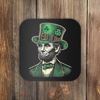 Patriotic St Patricks Day Irish Abraham Lincoln Funny Coaster