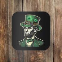 Patriotic St Patricks Day Irish Abraham Lincoln Funny Coaster thumb 0