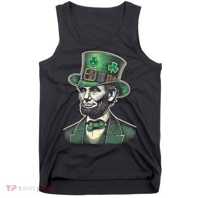 Patriotic St Patricks Day Irish Abraham Lincoln Funny Tank Top