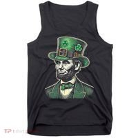 Patriotic St Patricks Day Irish Abraham Lincoln Funny Tank Top thumb 0