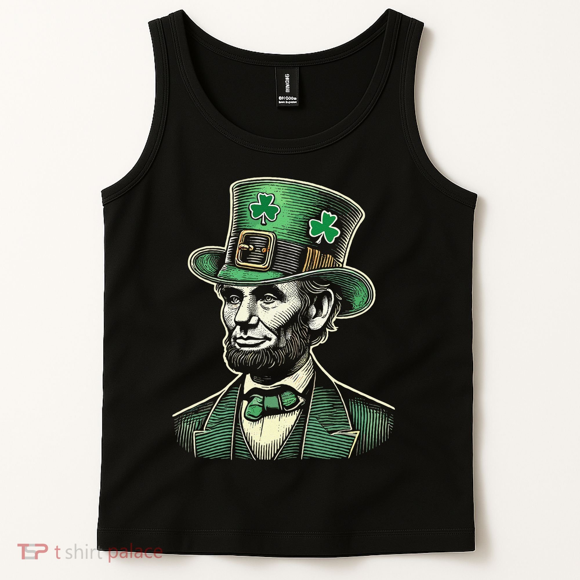 Patriotic St Patricks Day Irish Abraham Lincoln Funny Tank Top
