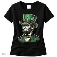 Patriotic St Patricks Day Irish Abraham Lincoln Funny Women's T-Shirt thumb 0