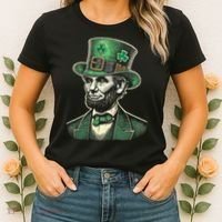 Patriotic St Patricks Day Irish Abraham Lincoln Funny Women's T-Shirt thumb 2