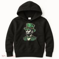 Patriotic St Patricks Day Irish Abraham Lincoln Funny Kids Hoodie thumb 0