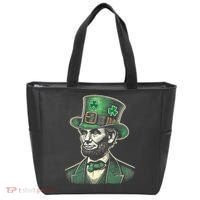 Patriotic St Patricks Day Irish Abraham Lincoln Funny Tote Bag thumb 0