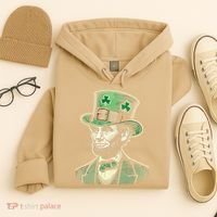 Patriotic St Patricks Day Irish Abraham Lincoln Funny Hoodie thumb 4