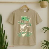 Patriotic St Patricks Day Irish Abraham Lincoln Funny T-Shirt thumb 2