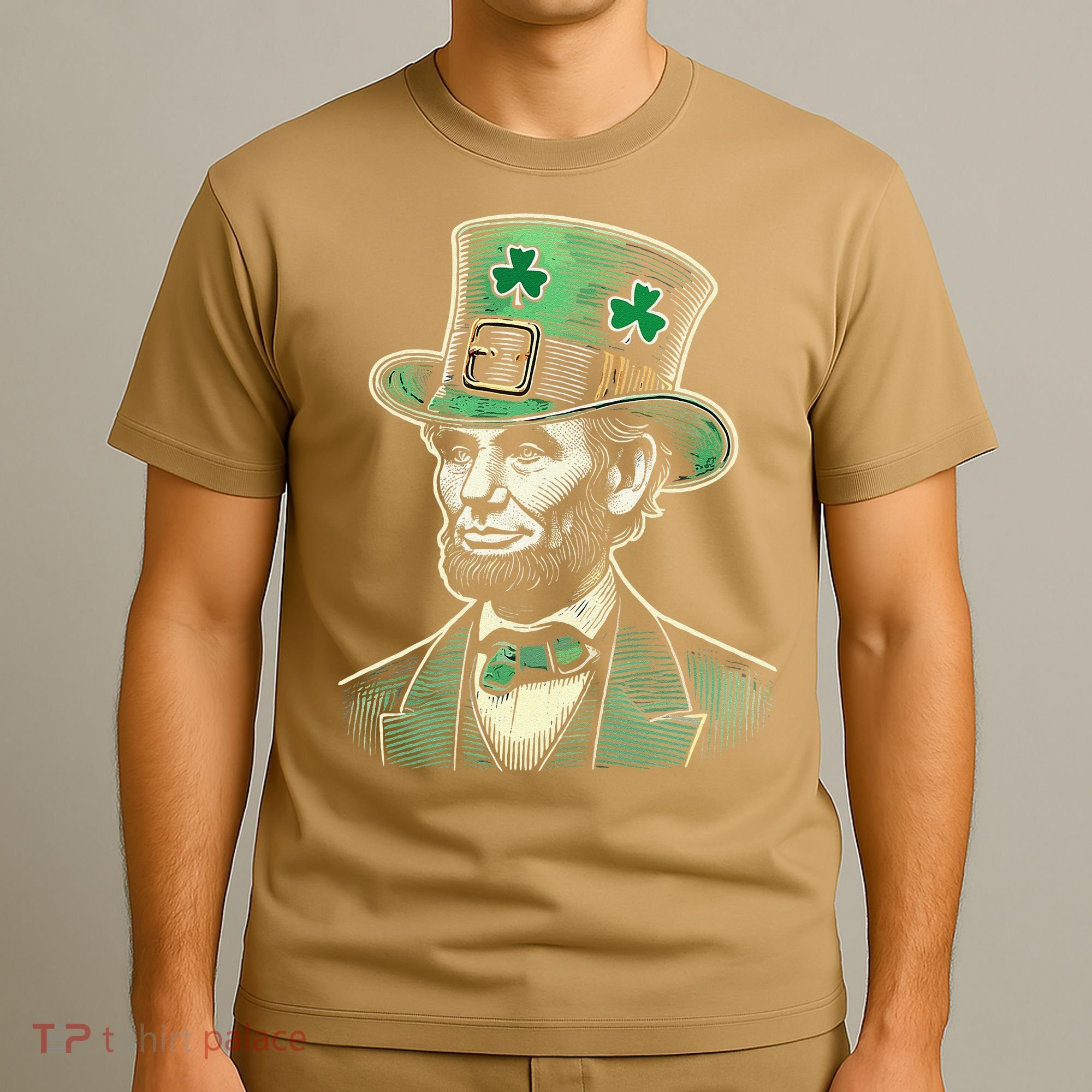 Patriotic St Patricks Day Irish Abraham Lincoln Funny T-Shirt