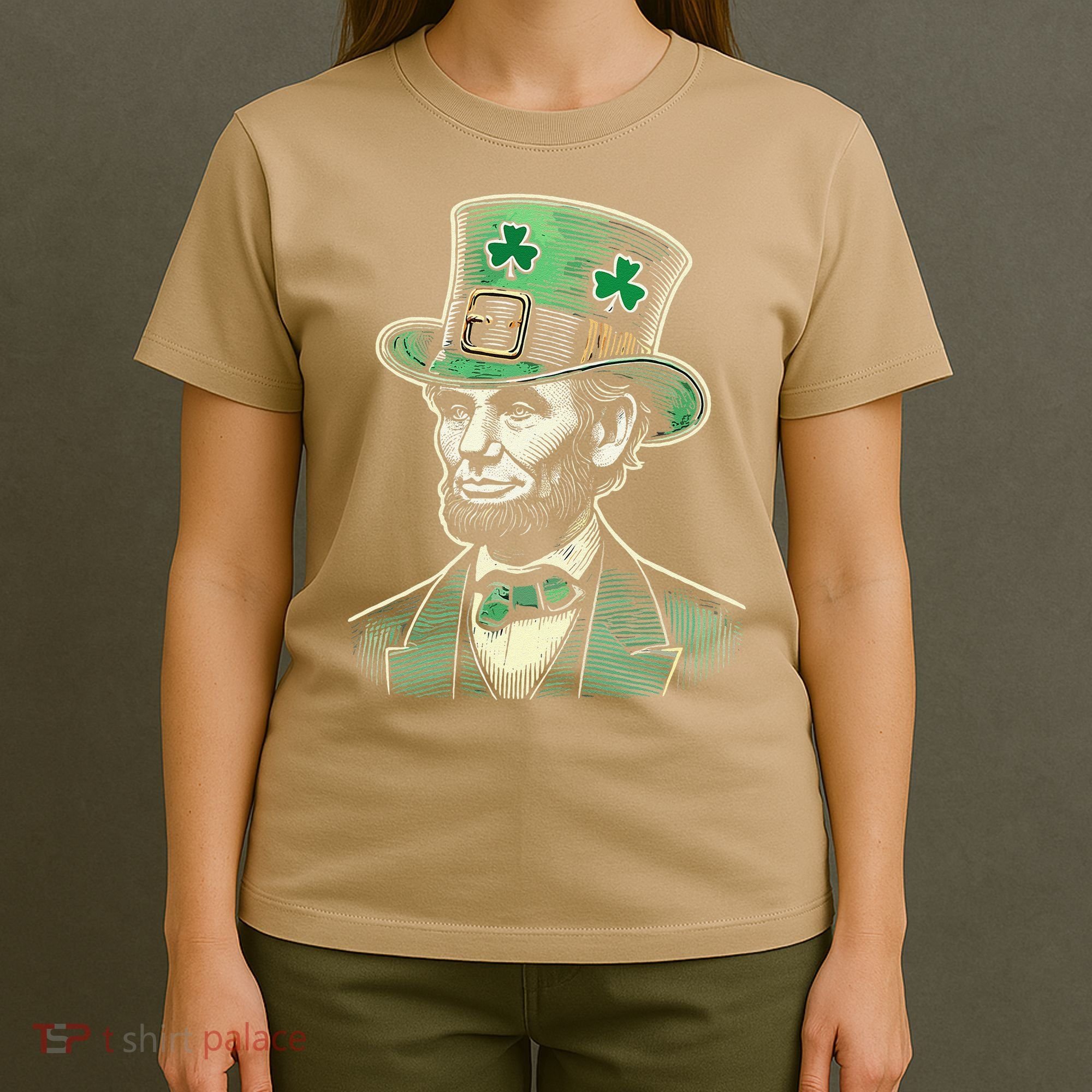 Patriotic St Patricks Day Irish Abraham Lincoln Funny T-Shirt