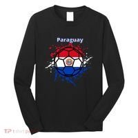 Paraguay Soccer Paraguayan Flag Futbol Fan Jersey Long Sleeve Shirt thumb 0