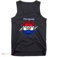 Paraguay Soccer Paraguayan Flag Futbol Fan Jersey Tank Top thumb 0