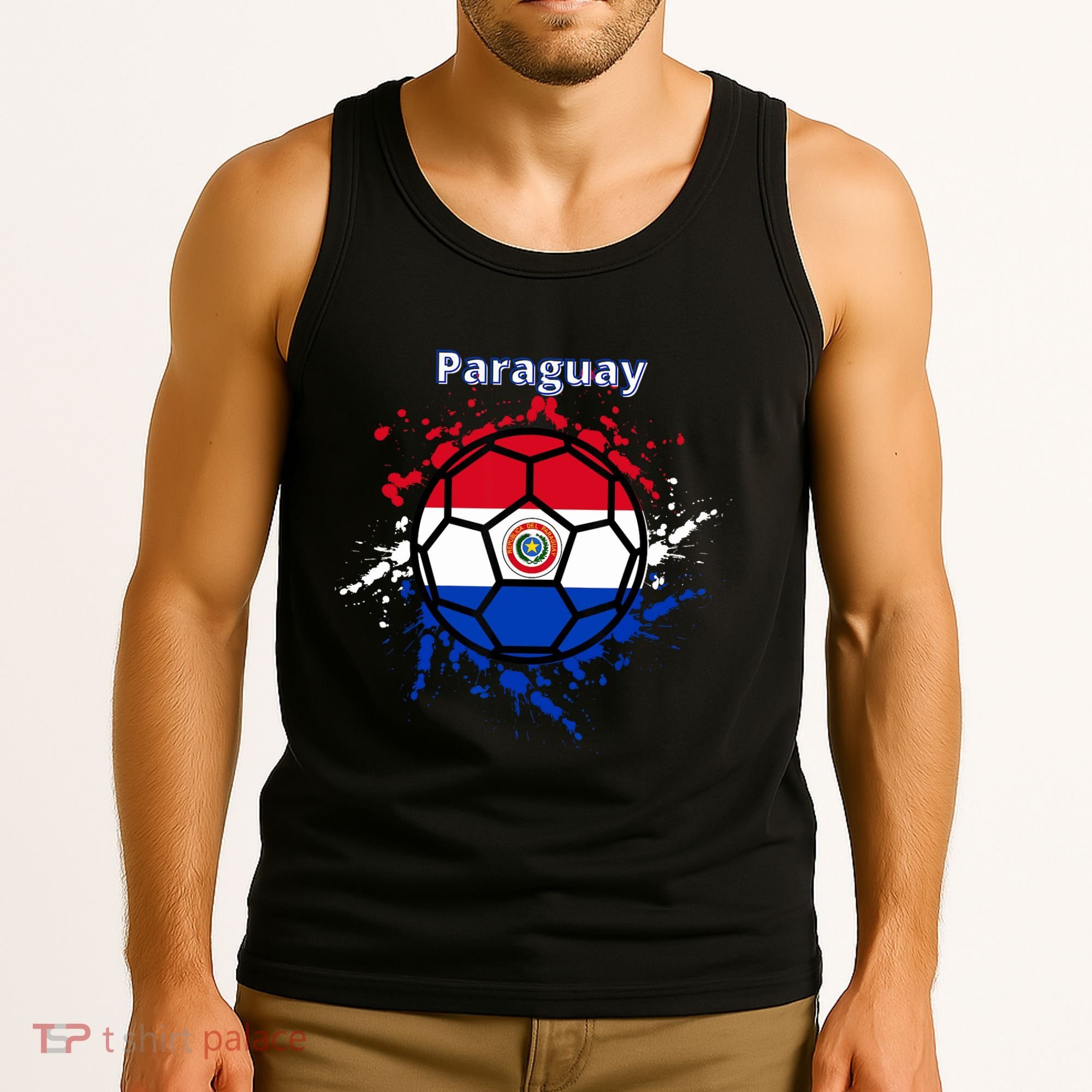 Paraguay Soccer Paraguayan Flag Futbol Fan Jersey Tank Top