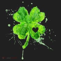 Painted St Patricks Day Shamrock Heart St Paddys Day Clover Beanie thumb 2