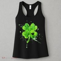 Painted St Patricks Day Shamrock Heart St Paddys Day Clover Women's Tank Top thumb 3